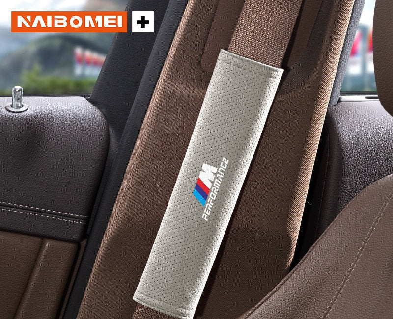 BMW M Performance seat belt shoulder pad, milky white, single, 23cm