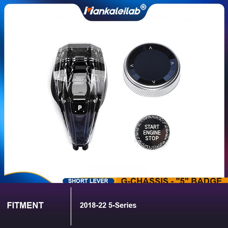 BMW G-Chassis Crystal Gear Knob Set - 5-Series Badge (2018-2022)