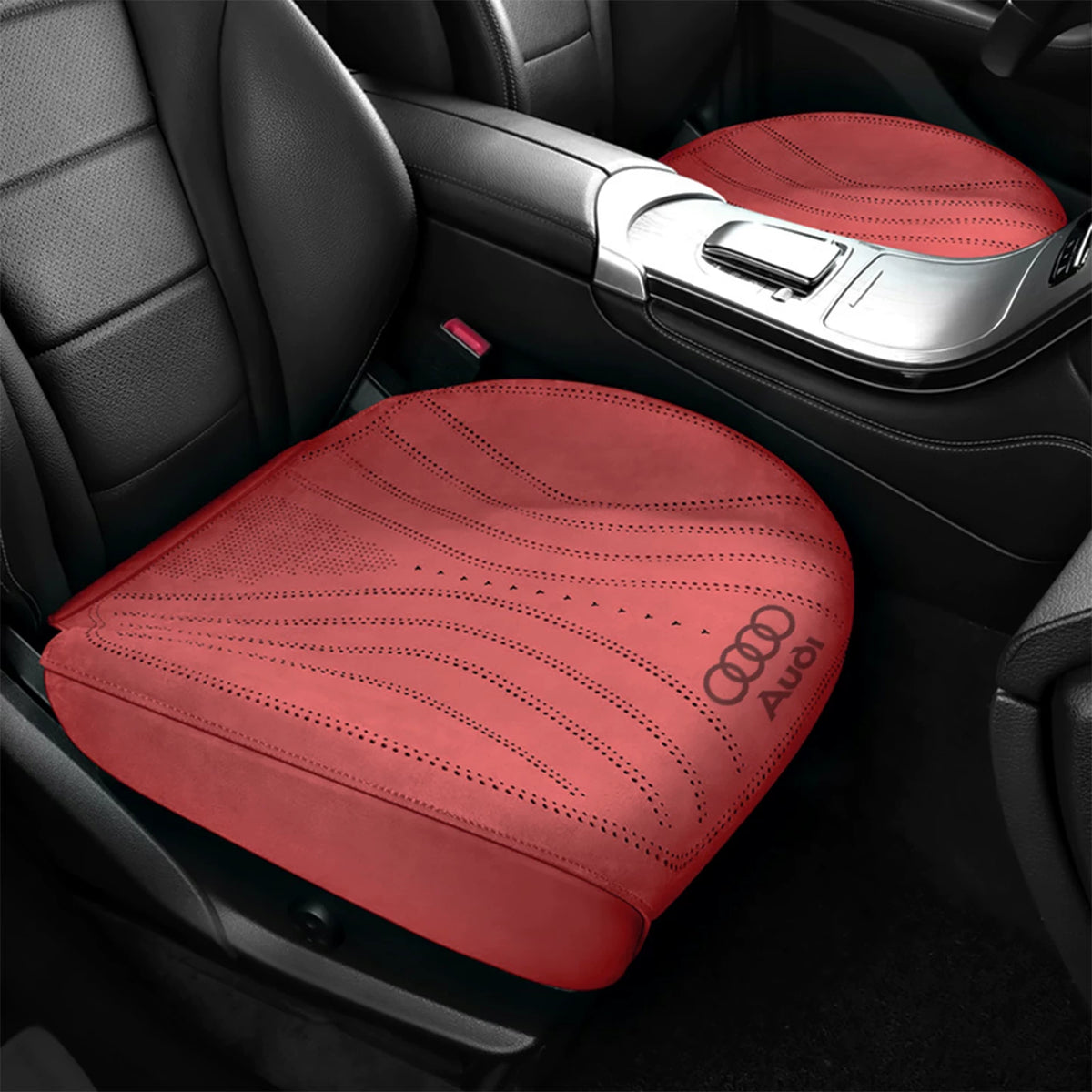 Audi suede seat cushion – Claret Red front pair