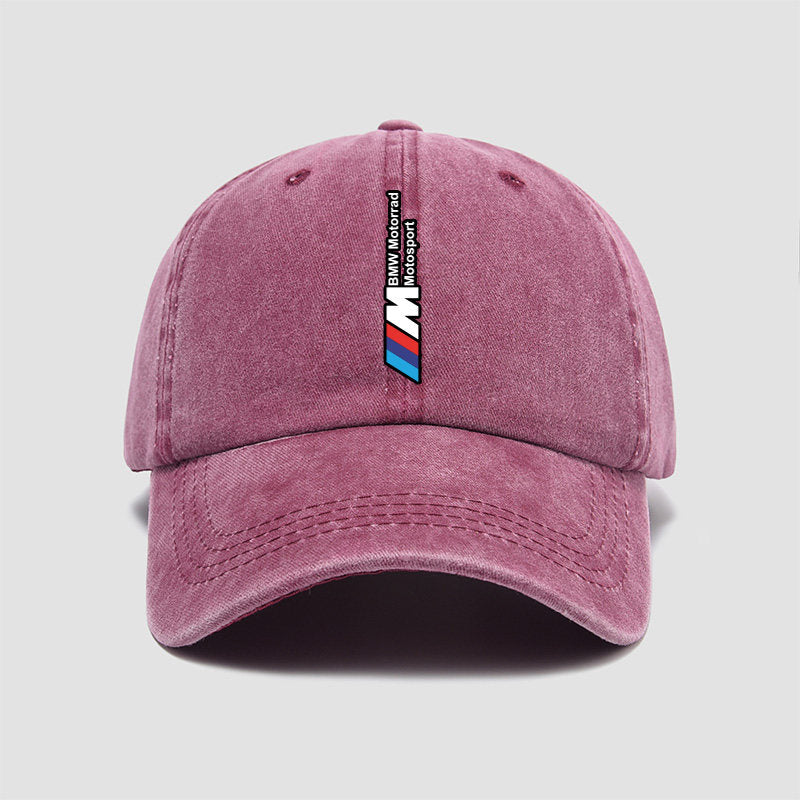 BMW M Performance washed cotton cap in red with embroidered M logo