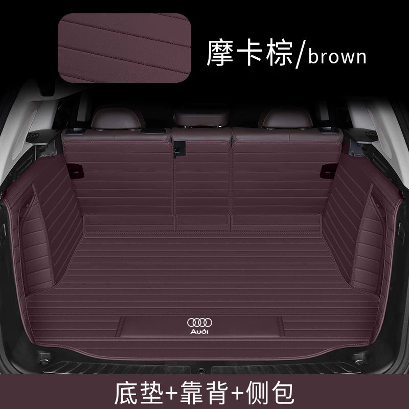 For Audi Q3 Q4 Q5L Q7 Q8 Leather Backup Mat A3 A4 A5L A6 A7 Car Trunk Mat