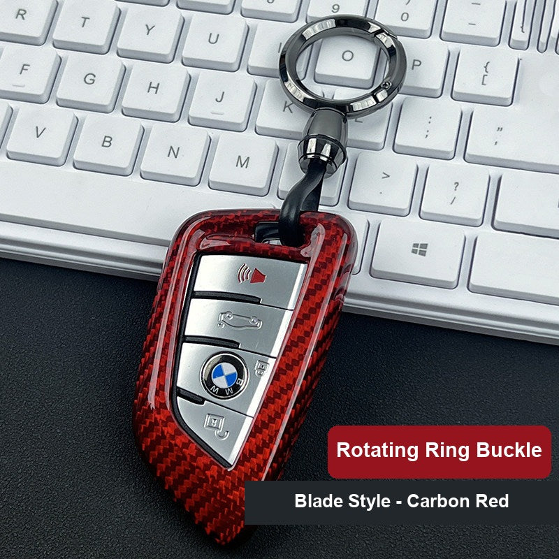 BMW Real Carbon Fiber Blade Key Fob Case - Luxury Protective Cover