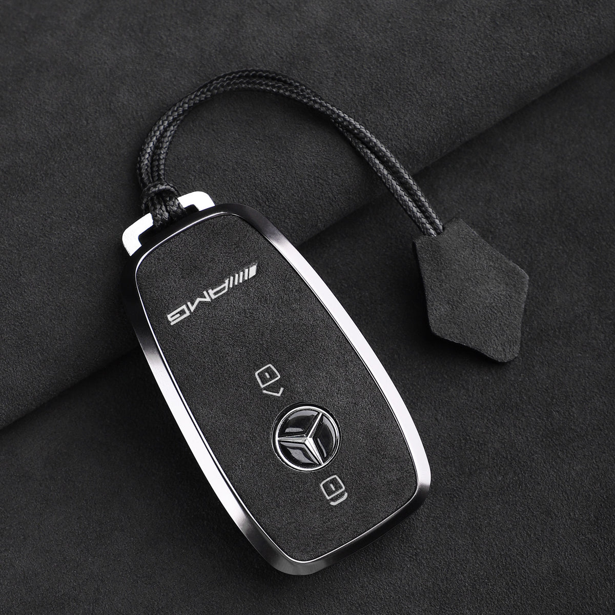 Premium Genuine Alcantara Mercedes-AMG Key Case – Imported Italian Suede with Alloy Frame for G63, G500, G350 and A35L