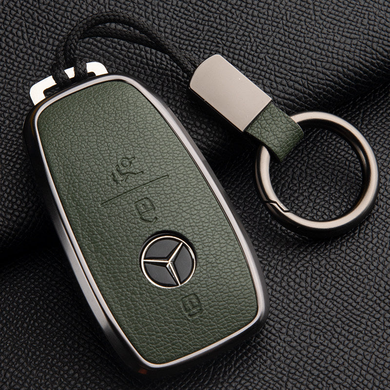Premium Genuine Leather Mercedes-Benz Key Case – Soft French Goatskin for GLE, GLS, CLS, S-Class and E-Class