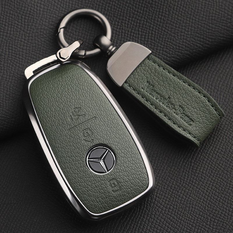 Premium Genuine Leather Mercedes-Benz Key Case – Soft French Goatskin for GLE, GLS, CLS, S-Class and E-Class