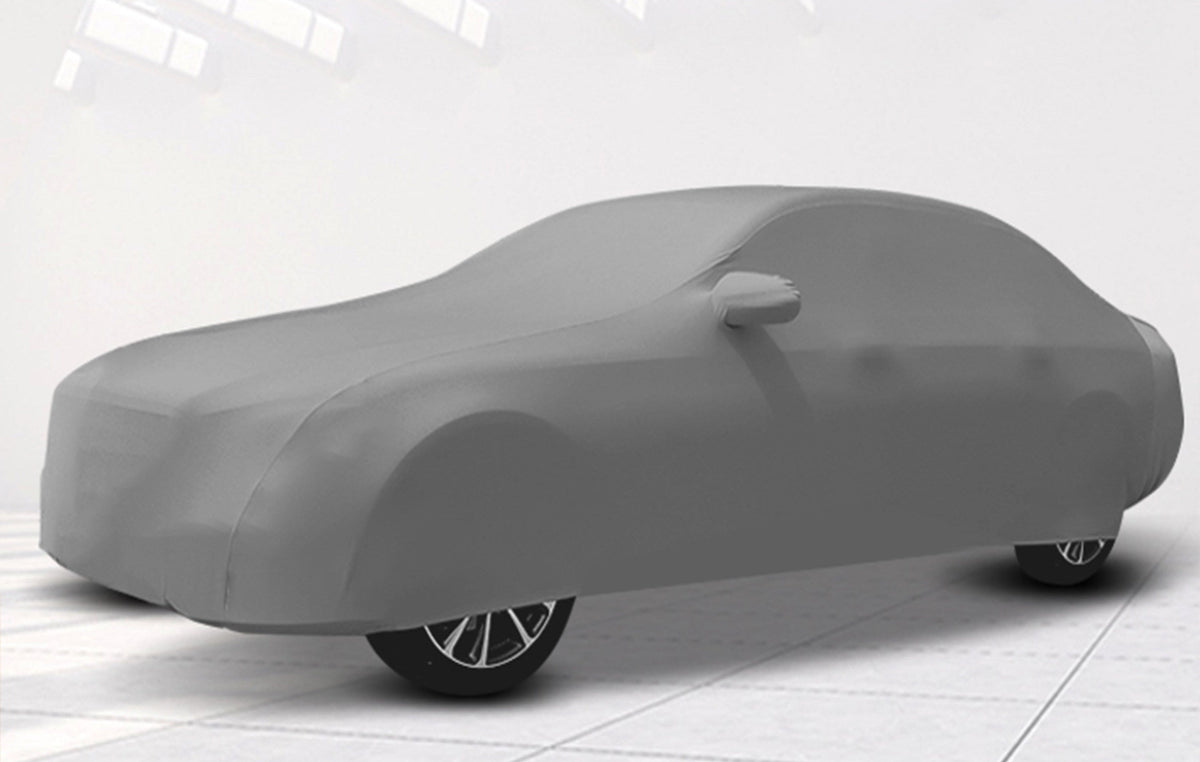 BMW M Performance car cover, plain velvet grey