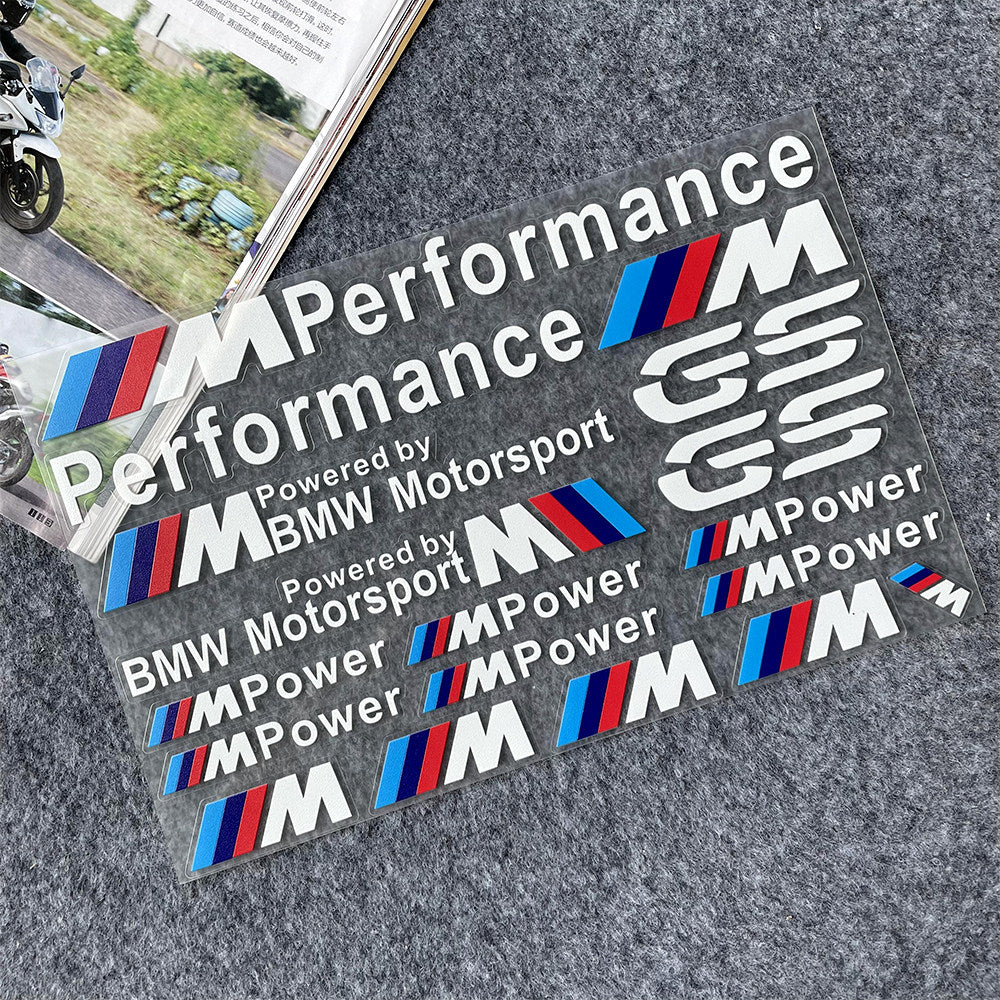 BMW Motorrad Decal & Emblem Sticker Set - Reflective, Metal & Embroidered Styles
