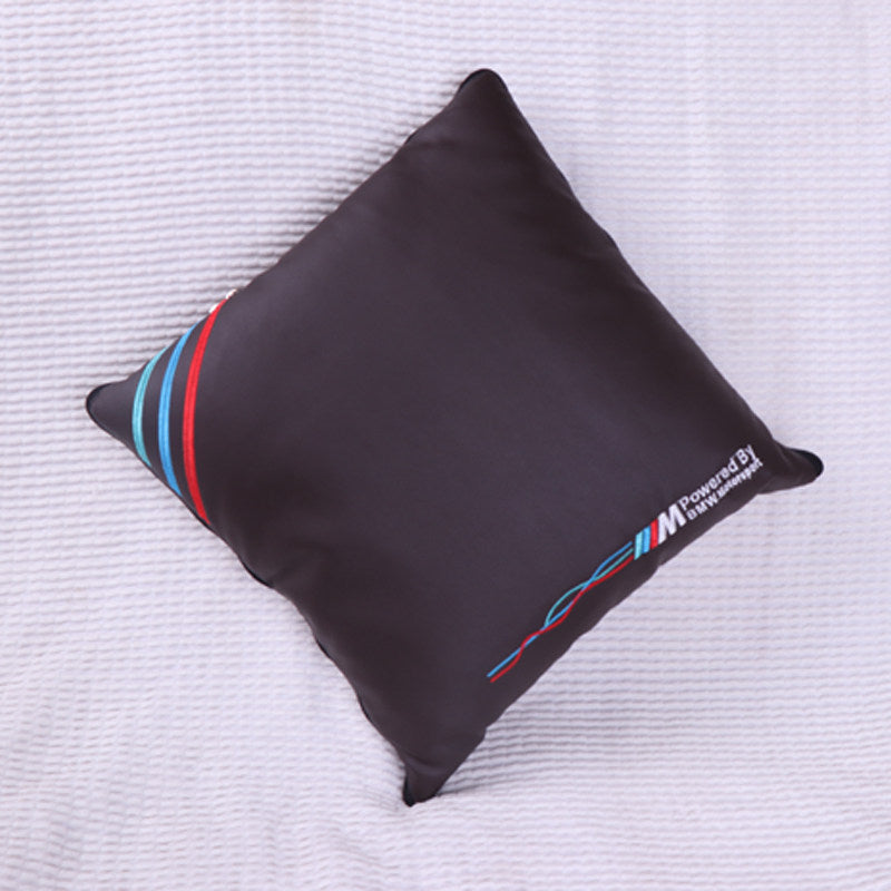 BMW M Motorsport Leather Lumbar Cushion - Folds into Blanket
