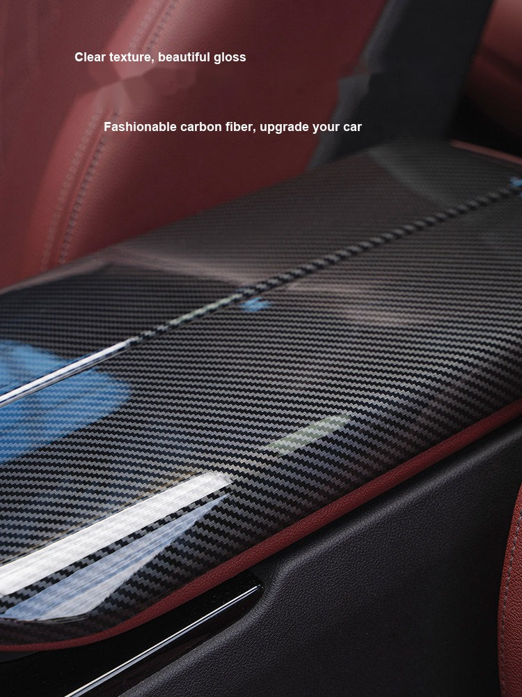 BMW Carbon Fiber Armrest Box Cover for 3/5/7 Series X3/X4/X5/X6 - Image 2