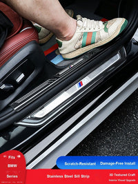 BMW instaplijstbeschermers - roestvrijstalen welkomstafwerking