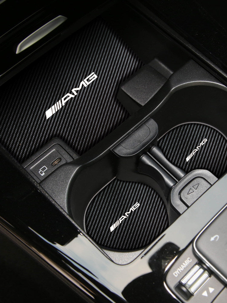 Mercedes-Benz A-Class Carbon-Look Interior Mat Set – Non-Slip Console, Cup and Door Slot Mats for A180L, A200L and A35L