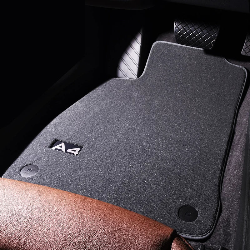 Audi Signature Velour Floor Mat Set – Tailored Fit with Contrast Stitched Trim