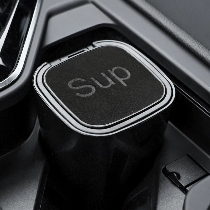 The car ashtray is suitable for BMW M STANDARD, AUDI RS, MERCEDES BENZ AMG, Volkswagen R suede multi-function ashtray