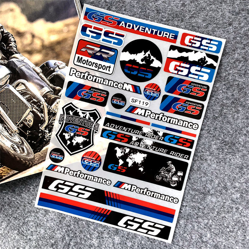 BMW Motorrad Decal & Emblem Sticker Set - Reflective, Metal & Embroidered Styles