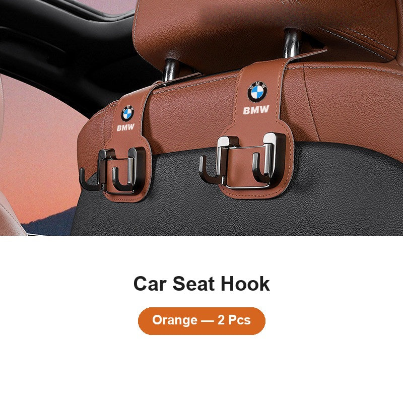 BMW seat back hook in Orange, set of 2