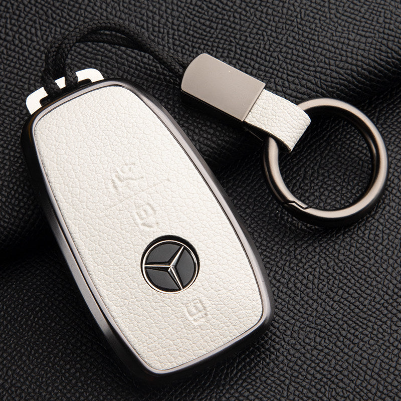 Premium Genuine Leather Mercedes-Benz Key Case – Soft French Goatskin for GLE, GLS, CLS, S-Class and E-Class