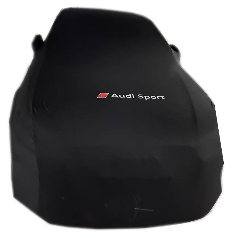 Black Audi Sport full car cover front view