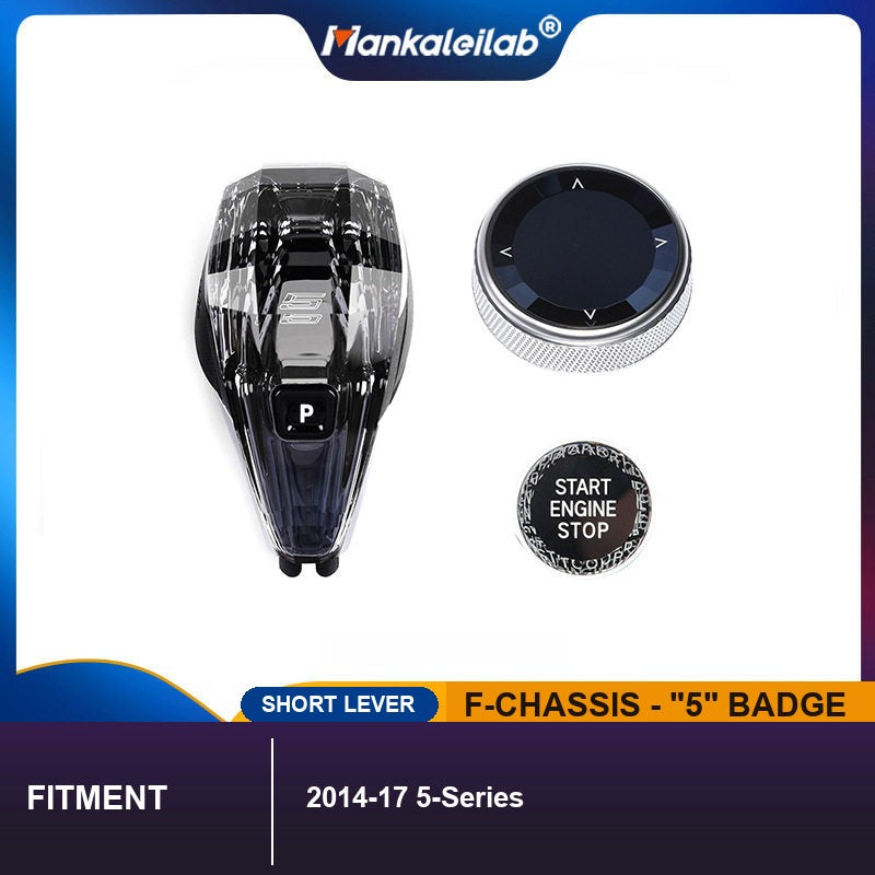 BMW F-Chassis Crystal Gear Knob Set - 5-Series Badge (2014-2017)