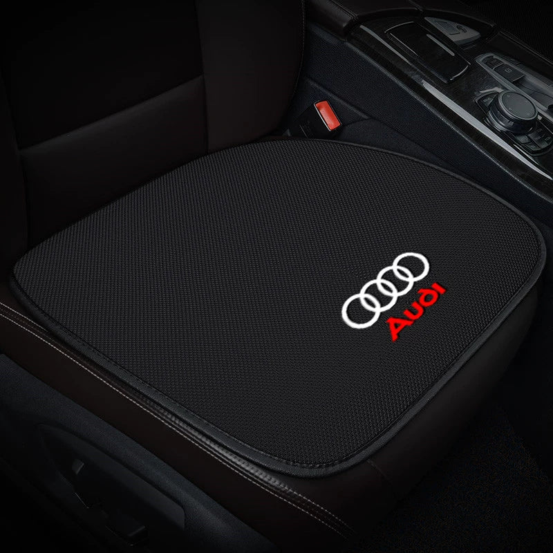 Audi breathable linen front seat cushion in Midnight Black