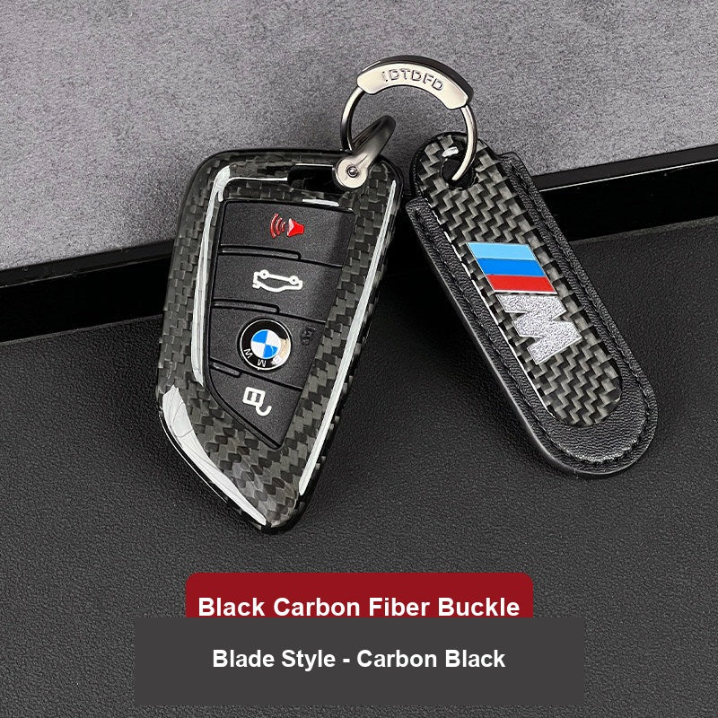 BMW Real Carbon Fiber Blade Key Fob Case - Luxury Protective Cover