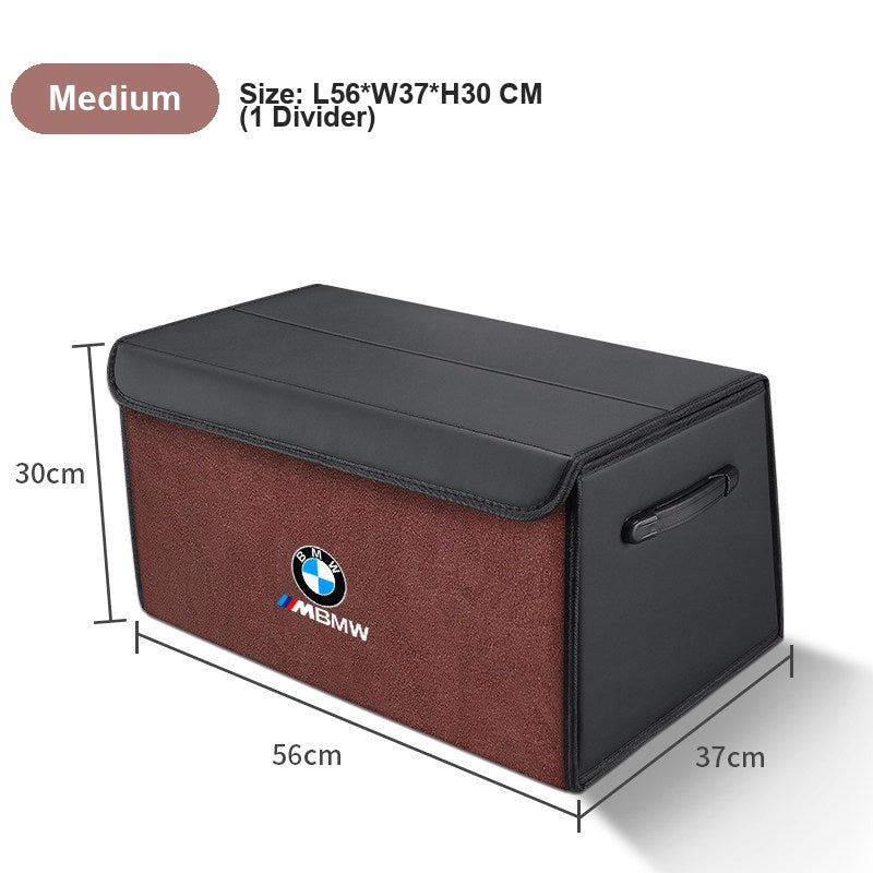 BMW car trunk storage box - BMW Storage Box Two-Tone Mocha Brown Medium (Length 56*Width 37*Height 30)