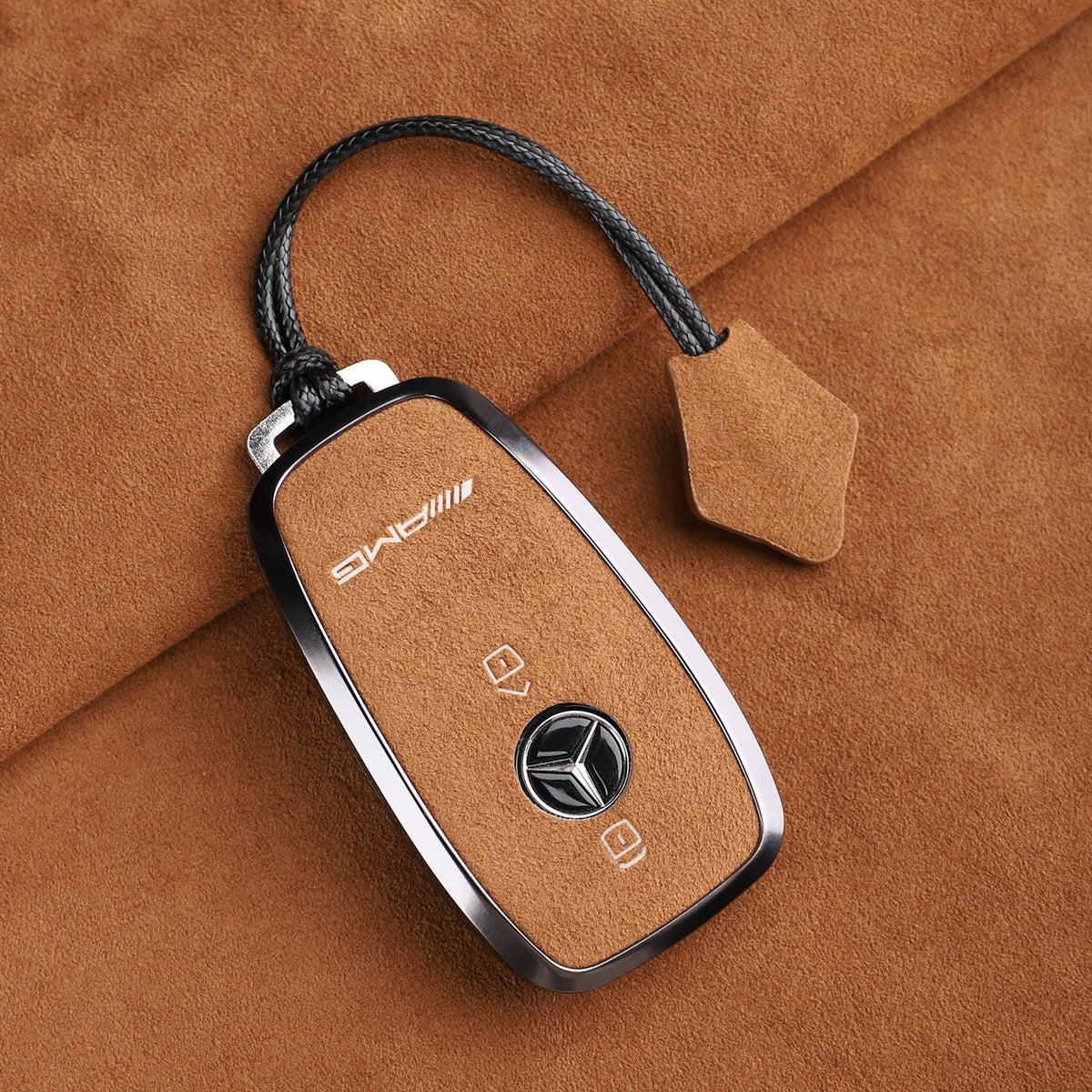 Premium Genuine Alcantara Mercedes-AMG Key Case – Imported Italian Suede with Alloy Frame for G63, G500, G350 and A35L