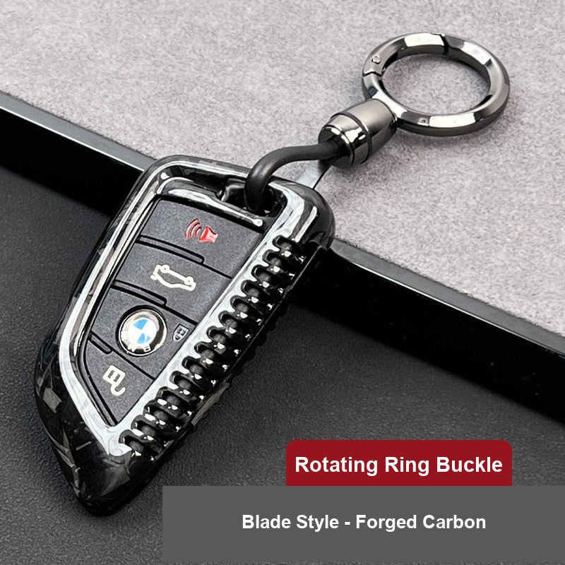 BMW Real Carbon Fiber Blade Key Fob Case - Luxury Protective Cover