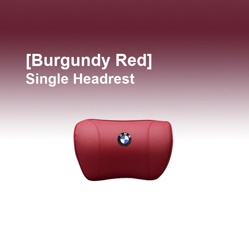 BMW Burgundy Red - Single Headrest - Memory Foam Cushion