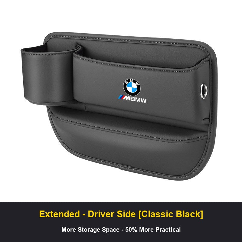 BMW seat gap organizer Extended Driver Side Classic Black