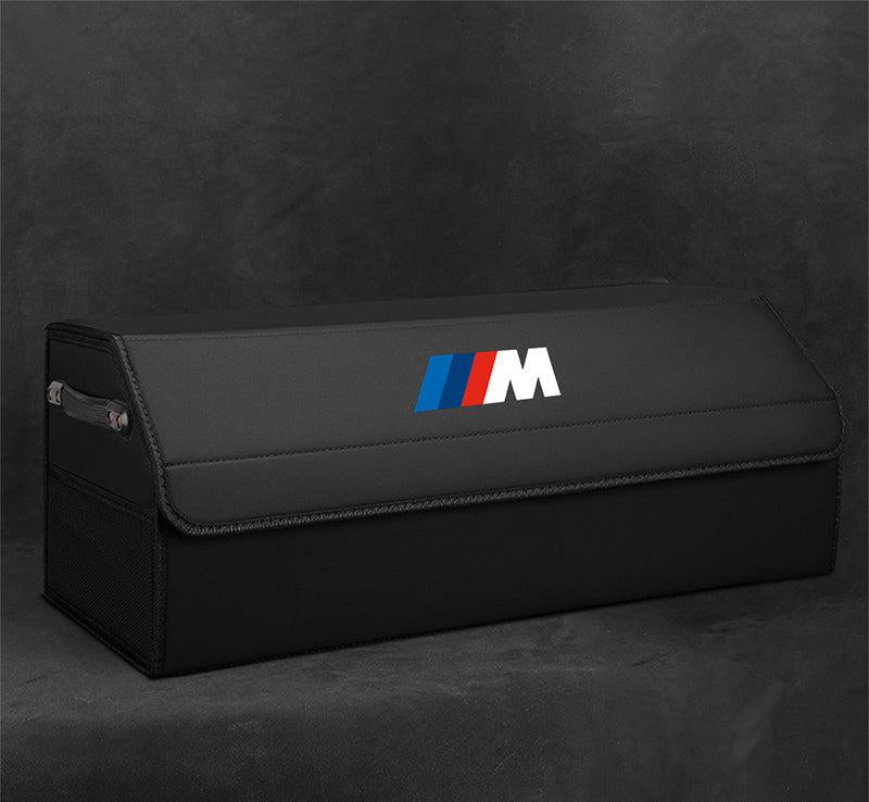 Black leather BMW M trunk storage box - large size, standard configuration