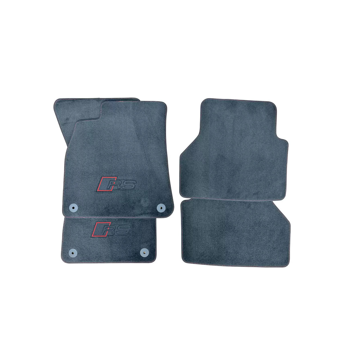 Audi RS6 felt carpet floor mats – red and black RS logo