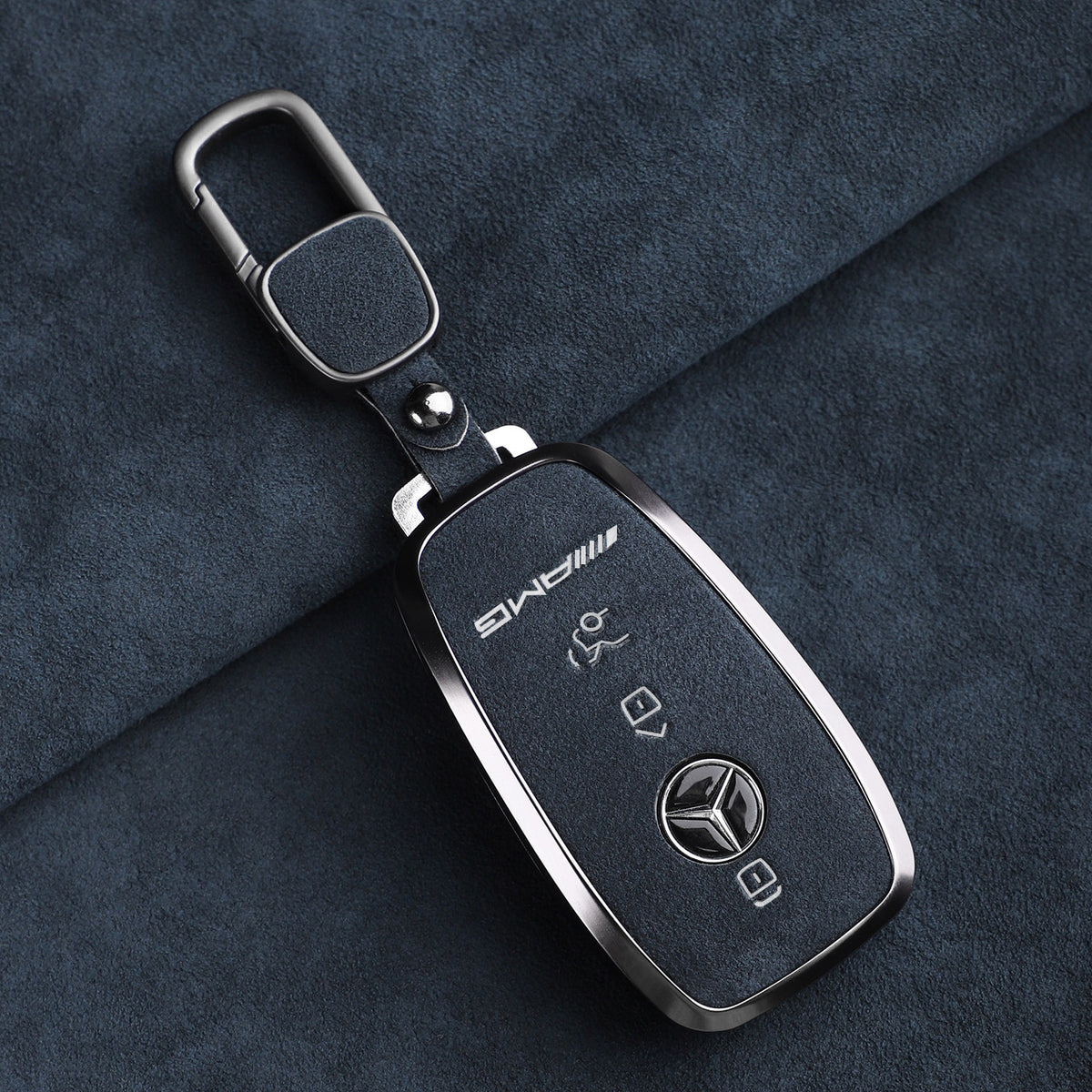 Premium Genuine Alcantara Mercedes-AMG Key Case – Imported Italian Suede with Alloy Frame for G63, G500, G350 and A35L