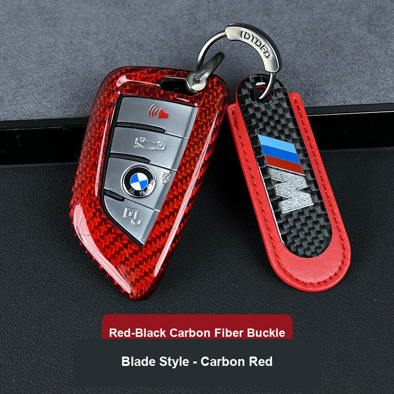 BMW Real Carbon Fiber Blade Key Fob Case - Luxury Protective Cover