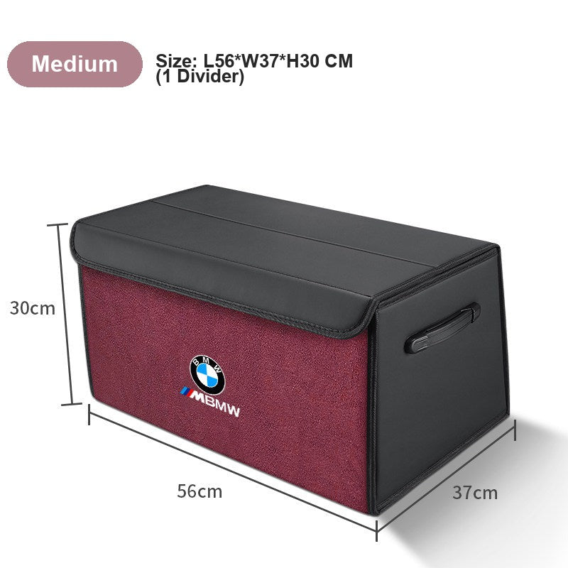 BMW car trunk storage box - BMW Storage Box Two-Tone Wine Red Medium (Length 56*Width 37*Height 30)