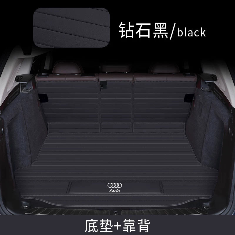 For Audi Q3 Q4 Q5L Q7 Q8 Leather Backup Mat A3 A4 A5L A6 A7 Car Trunk Mat