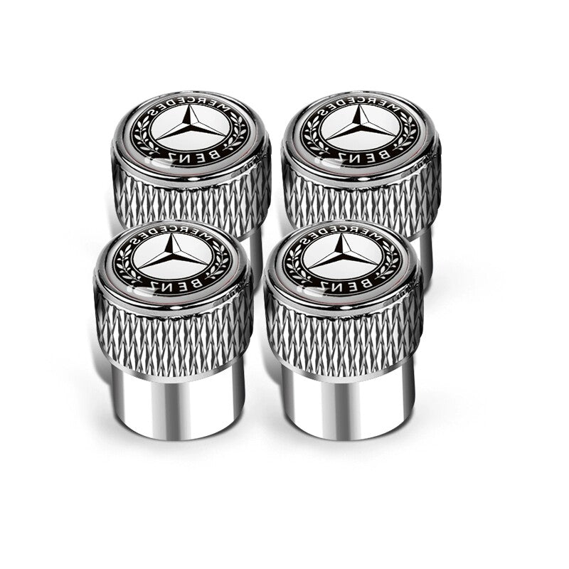 Silver Mercedes-Benz valve caps, standard version