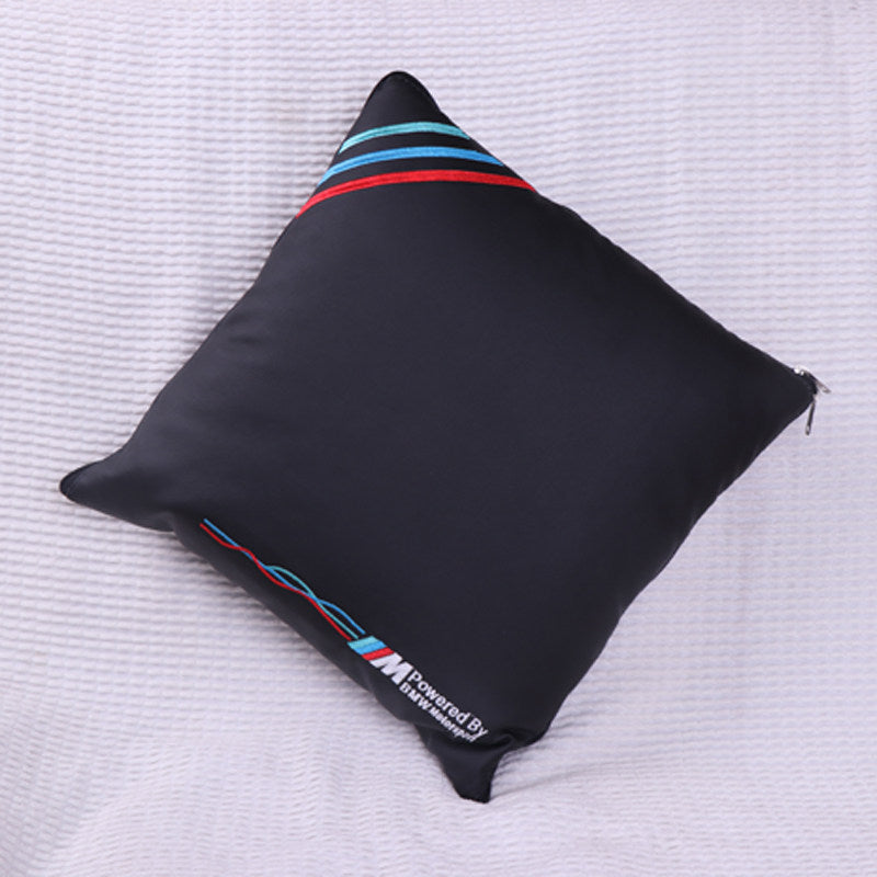 BMW M Motorsport Leather Lumbar Cushion - Folds into Blanket