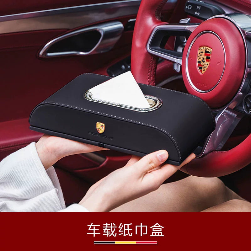 Suitable for Porsche Cayenne Macan 911 Panamera car glasses case, eyeglass clip, and interior modification accessories