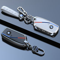 Funda de cuero genuino para llave BMW con llavero – Protector de llave inteligente para Serie 3/5, X1 X3 X5 X7, i5, Serie 2