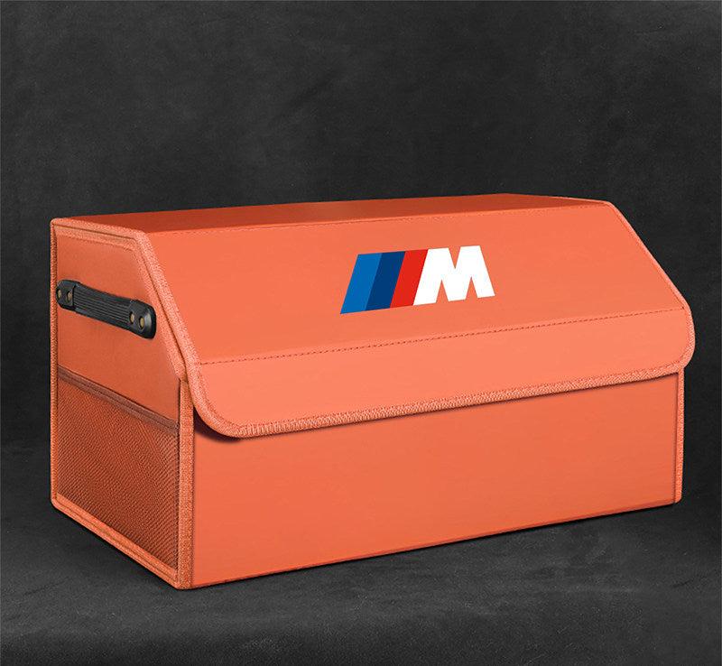 Vitality orange leather BMW M trunk storage box - medium size, standard configuration