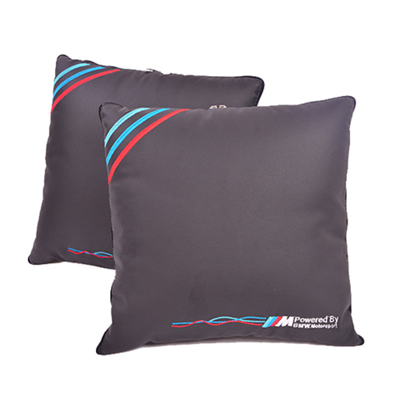BMW M Motorsport Leather Lumbar Cushion - Folds into Blanket