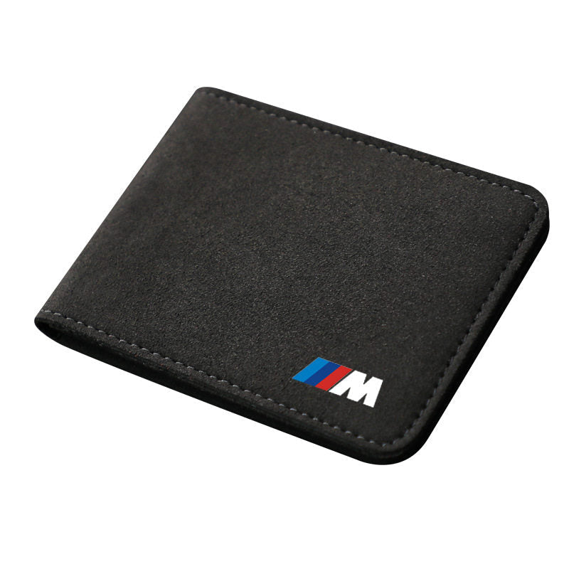 BMW M Performance black suede driver's license holder