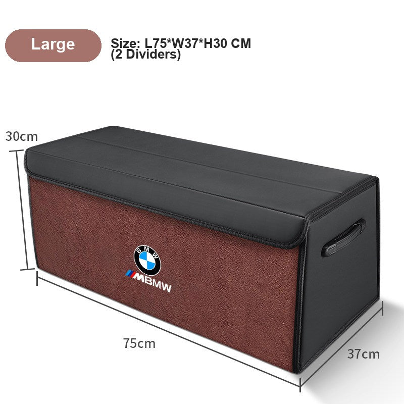 BMW car trunk storage box - BMW Storage Box Dual Color Mocha Brown Large (Length 75*Width 37*Height 30)
