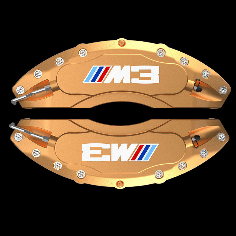 BMW brake caliper covers, Gold finish, M3 logo