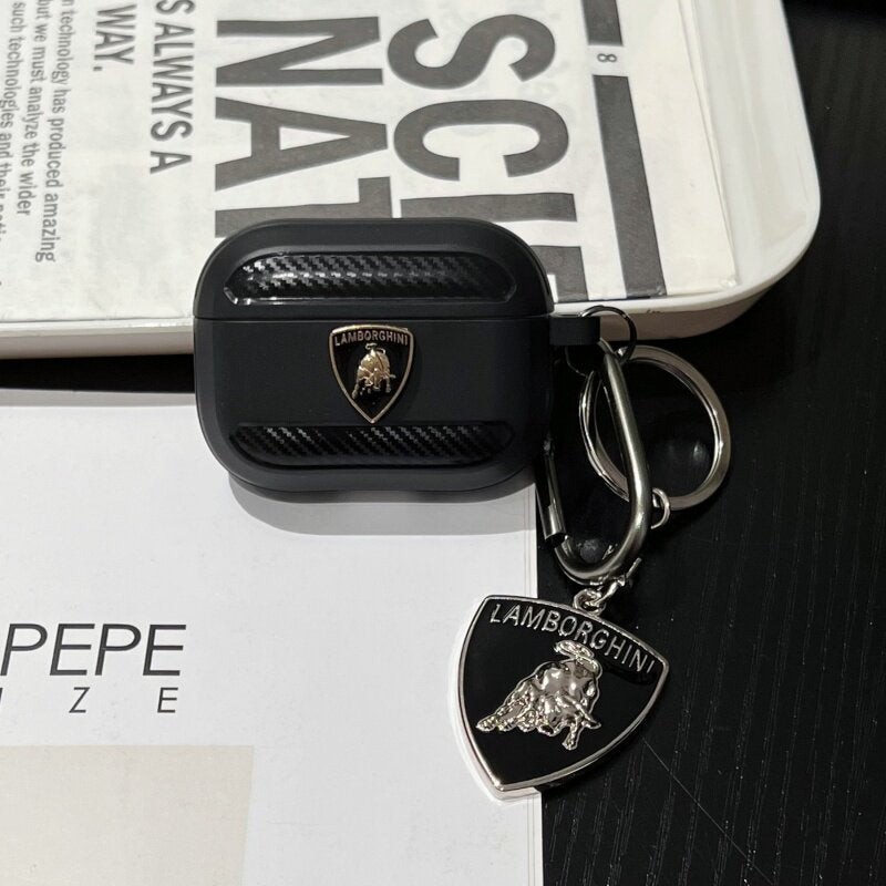 Car Logo AirPods Case - Carbon Fiber Cover for AirPods Pro 1/2/3, 3rd/4th/5th Gen
