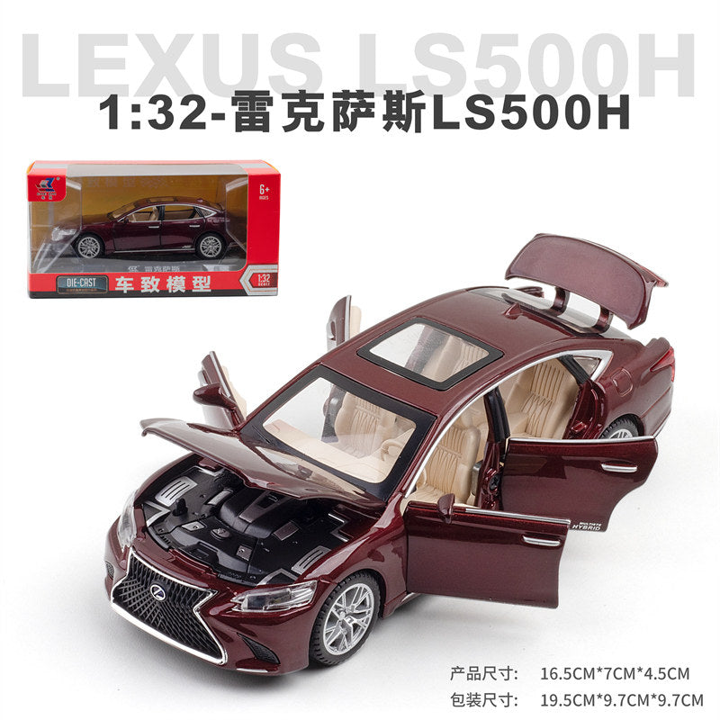 نموذج محاكاة سبيكة Lexus LS500h بمقياس 1:32، زينة سيارة Lexus، لعبة سحب بصوت وضوء