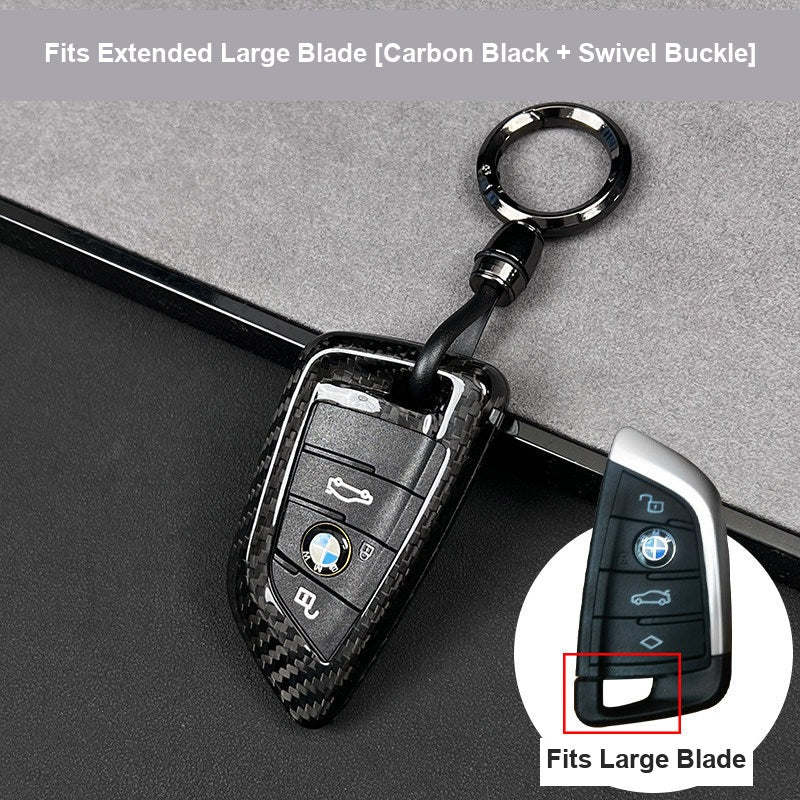 BMW Real Carbon Fiber Blade Key Fob Case - Luxury Protective Cover