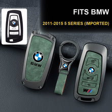 Funda para llave BMW Serie 5 - Funda de cuero con llavero (2011-2015, 528i/520i)