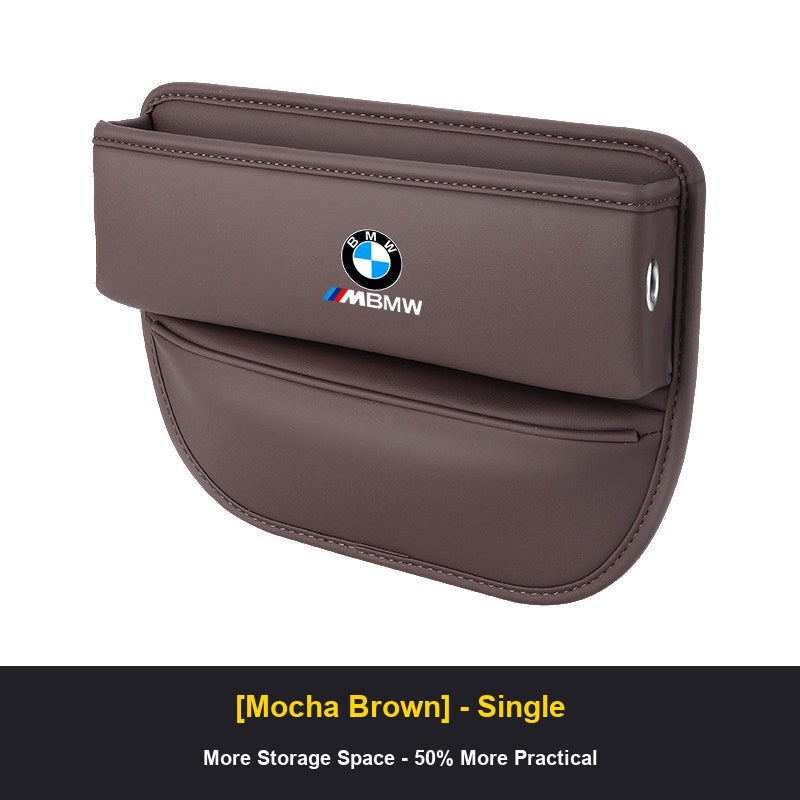 BMW seat gap organizer Mocha Brown single