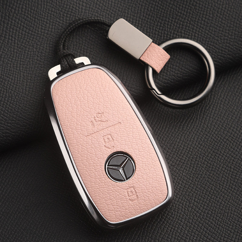 Premium Genuine Leather Mercedes-Benz Key Case – Soft French Goatskin for GLE, GLS, CLS, S-Class and E-Class